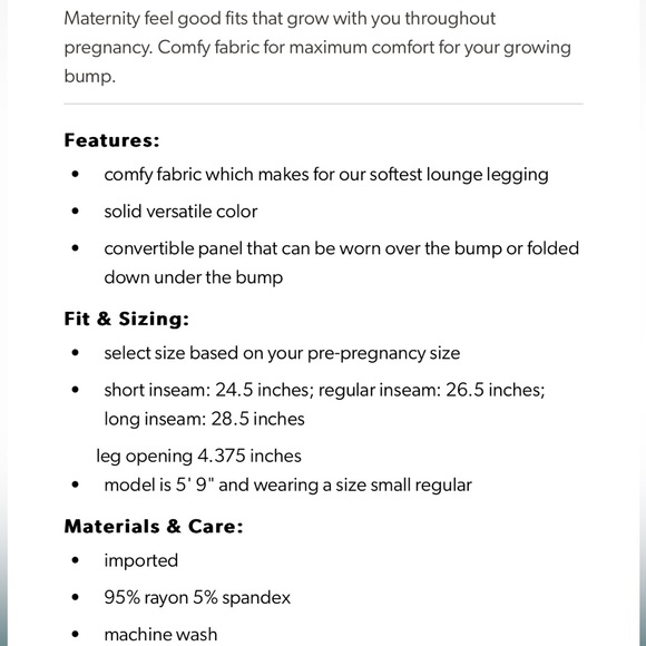 Maurices maternity basic leggings-long - Picture 7 of 7